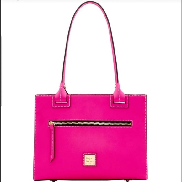 🆕 Dooney & Bourke Beacon Zip Tote, Magenta - Picture 1 of 9